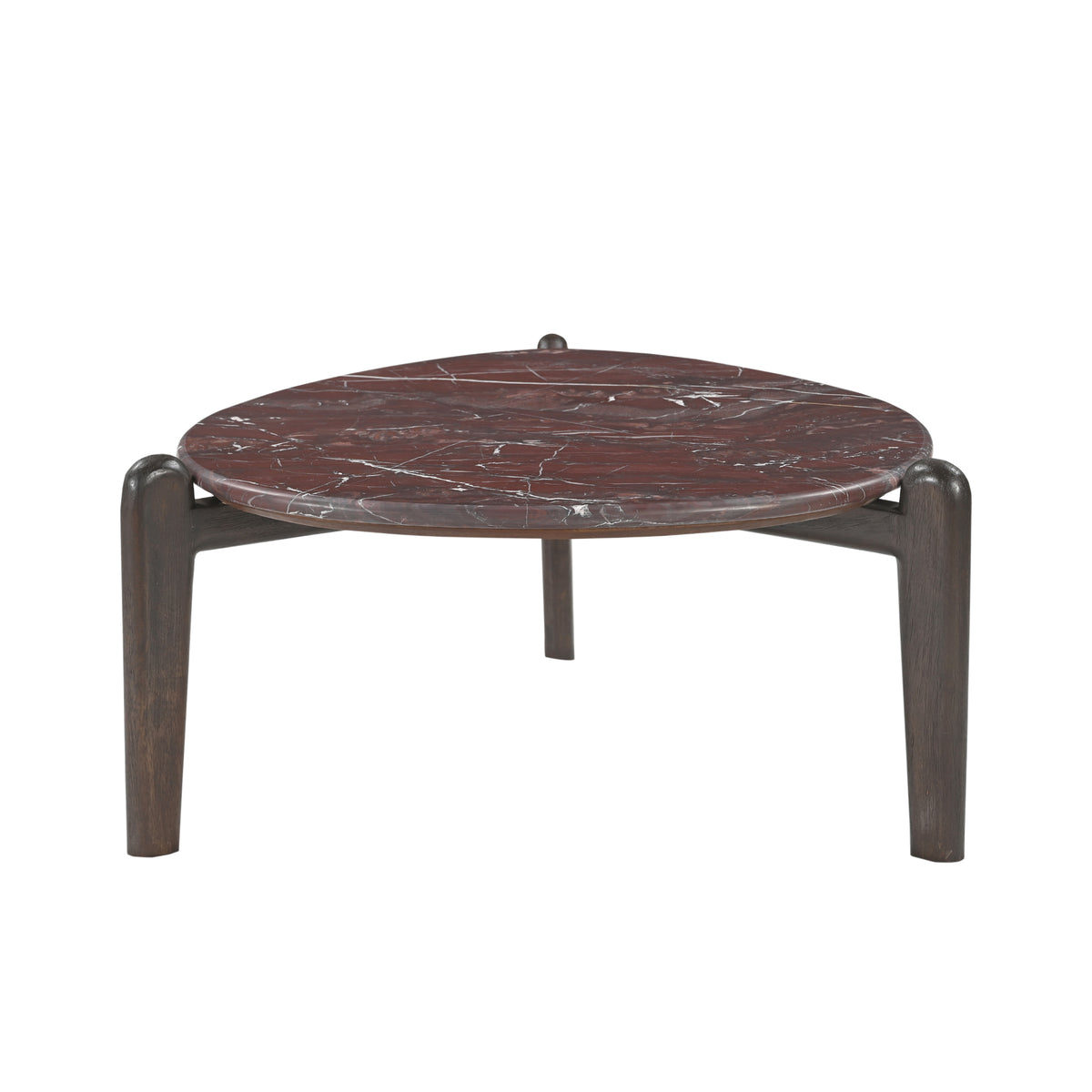 Bijzettafel Alva, Ø 70 cm, Red Levanto marmer