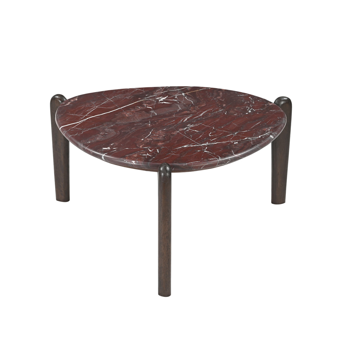 Salontafel Alva, rond, Ø 85 cm, Red Levanto marmer