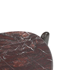 Salontafel Alva, rond, Ø 85 cm, Red Levanto marmer