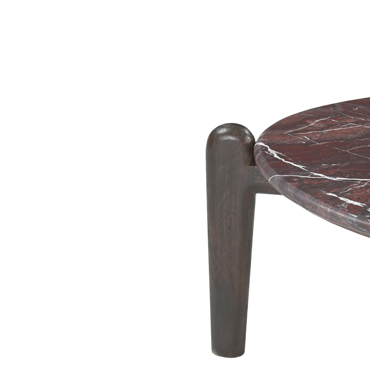 Salontafel Alva, rond, Ø 85 cm, Red Levanto marmer