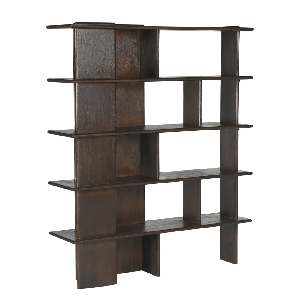 Boekenkast Finn, 180 cm, bruin mangohout