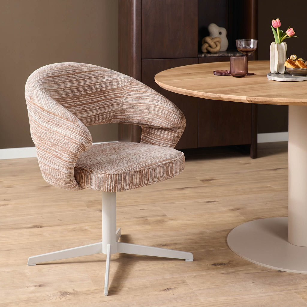 Eetkamerstoel Jade, draaibaar, taupe