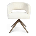 Eetkamerstoel Demi | Off White | Poot Bronze | Met armleuning