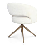 Eetkamerstoel Demi | Off White | Poot Bronze | Met armleuning