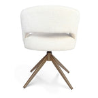 Eetkamerstoel Demi | Off White | Poot Bronze | Met armleuning