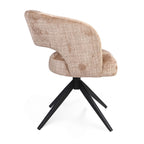 Eetkamerstoel Demi | Cinnamon | Poot Black | Met armleuning