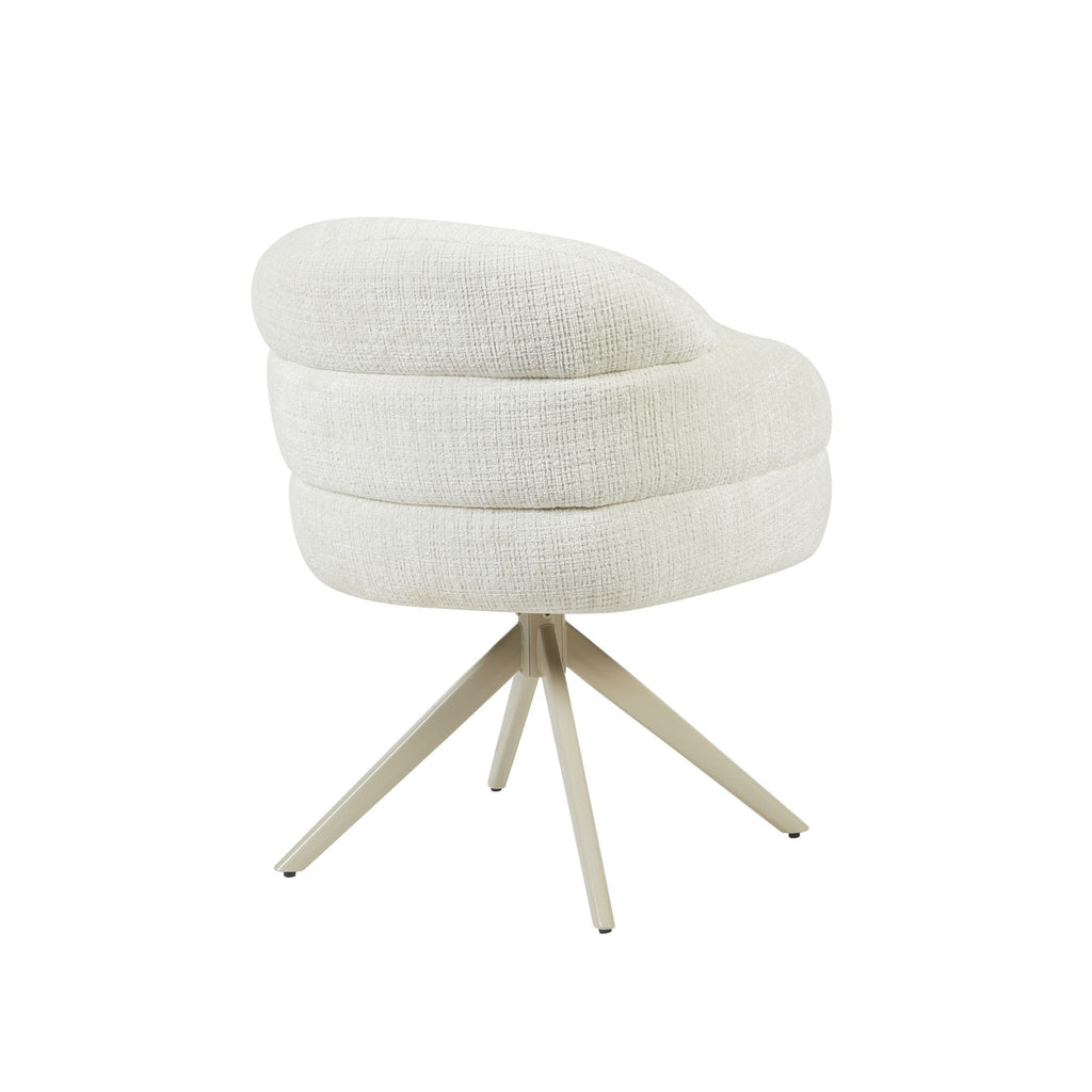 Eetkamerstoel Bella | Off White | Poot Sand | Met armleuning