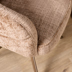 Eetkamerstoel Bella | Cinnamon | Poot Bronze | Met armleuning