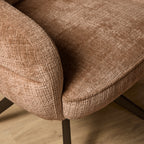 Eetkamerstoel Bella | Cinnamon | Poot Bronze | Met armleuning