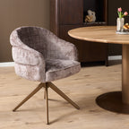 Eetkamerstoel Bella | Clay | Poot Bronze | Met armleuning