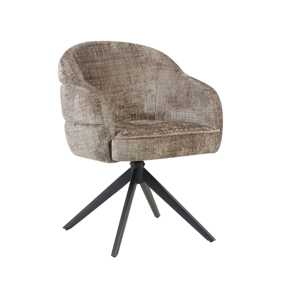Eetkamerstoel Bella | Clay | Poot Black | Met armleuning