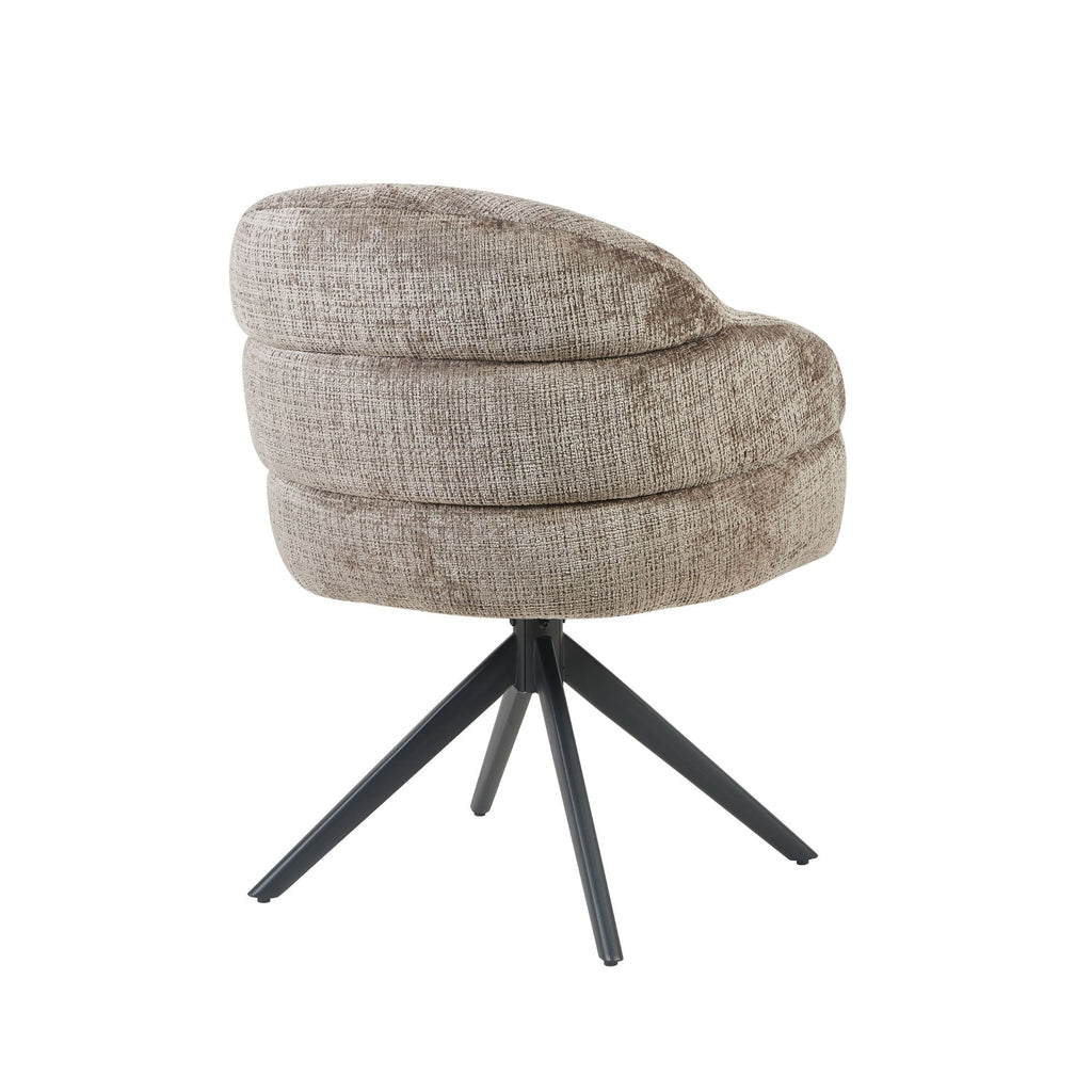 Eetkamerstoel Bella | Clay | Poot Black | Met armleuning