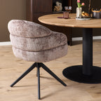 Eetkamerstoel Bella | Clay | Poot Black | Met armleuning