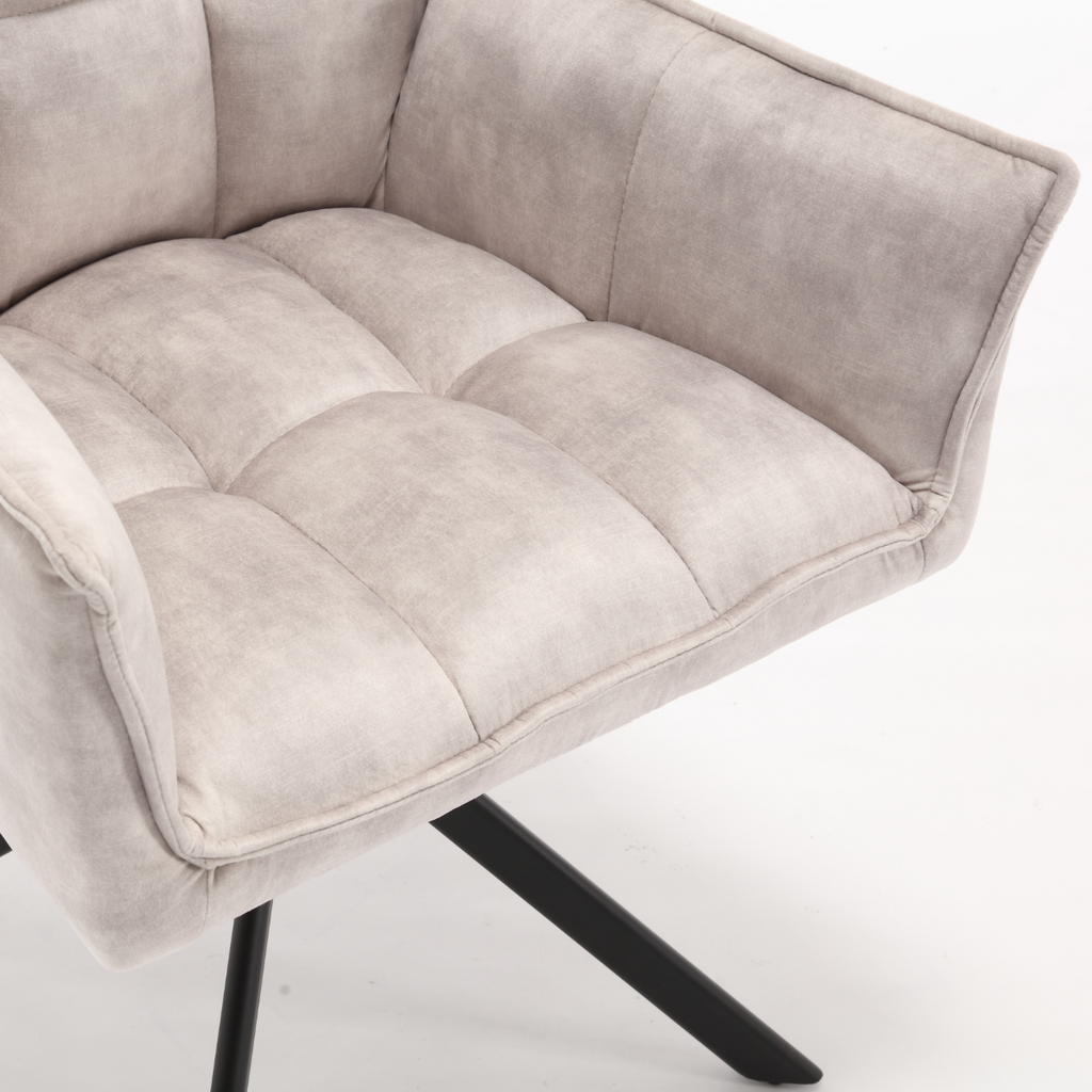 Eetkamerstoel Dani | Velvet Champagne (set of 2)