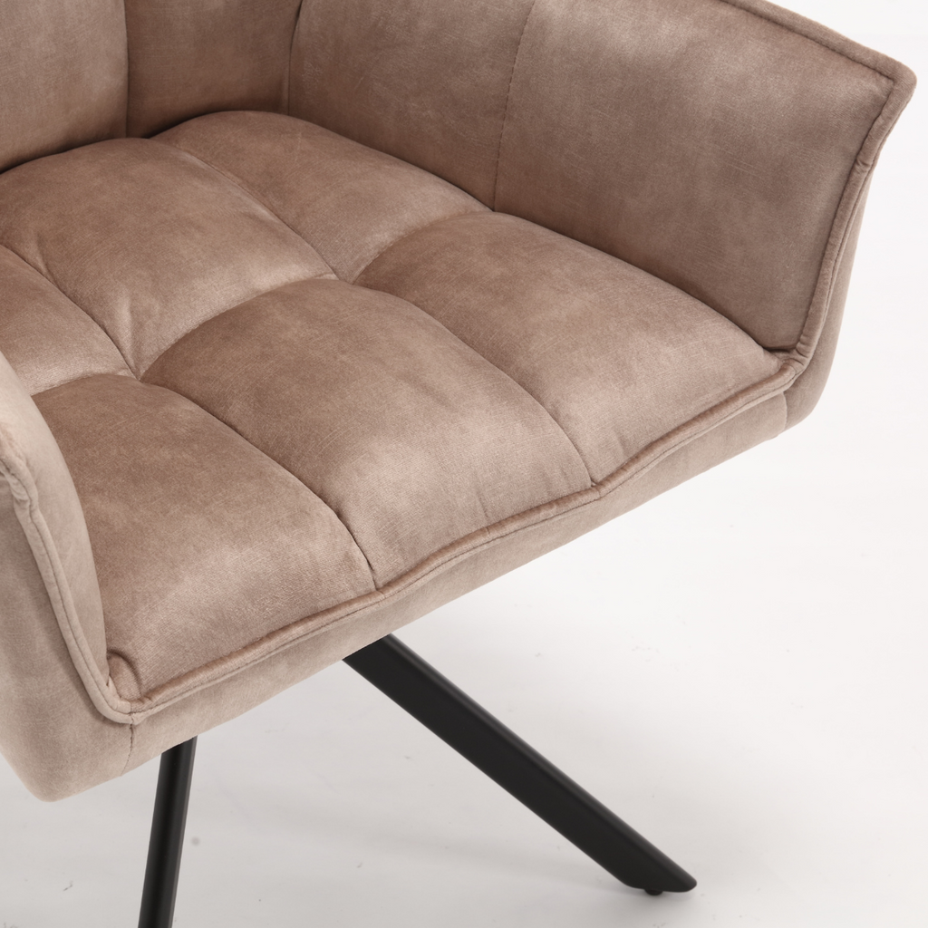 Eetkamerstoel Dani | Velvet Beige (set of 2)