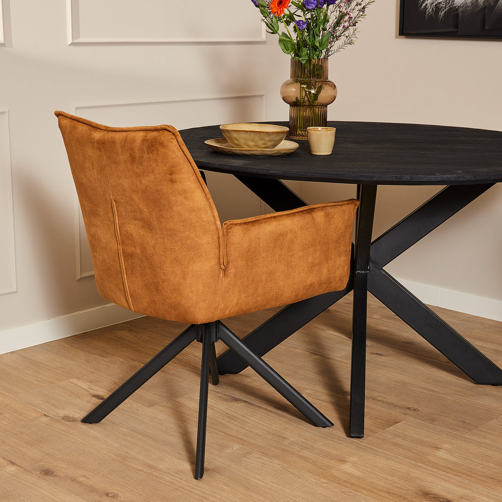 Eetkamerstoel Dani | Velvet Gold (set of 2)