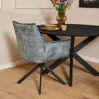 Eetkamerstoel Dani | Velvet Light Blue (set of 2)