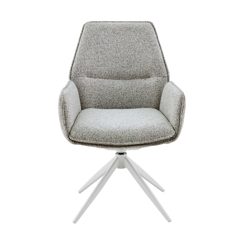 Eetkamerstoel Hera met armleuningen, draaibaar, beige