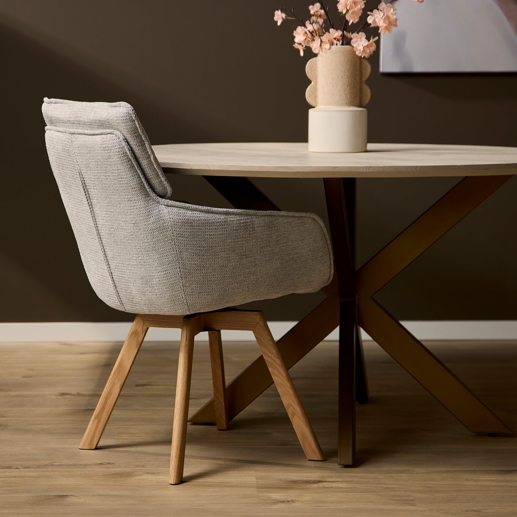 Eetkamerstoe Jona | Taupe