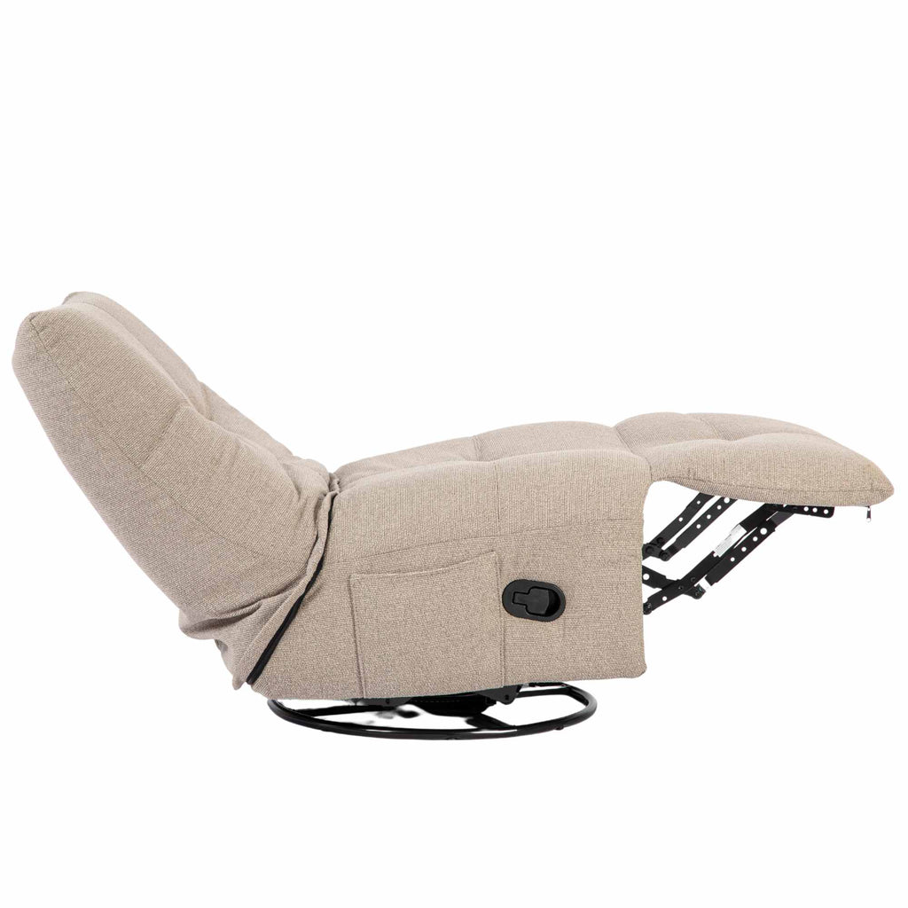 Relaxfauteuil Lazy, draaibaar, taupe