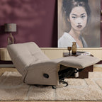 Relaxfauteuil Lazy, draaibaar, taupe