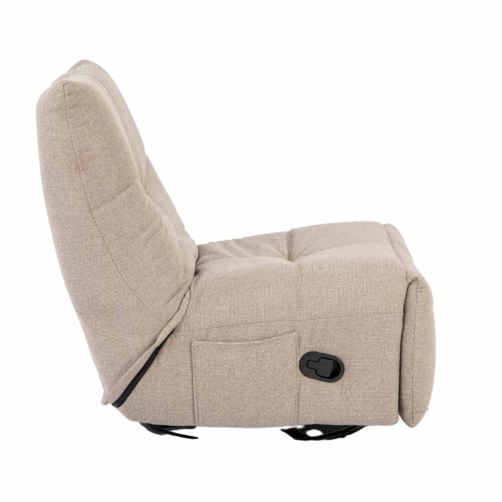 Relaxfauteuil Lazy, draaibaar, taupe