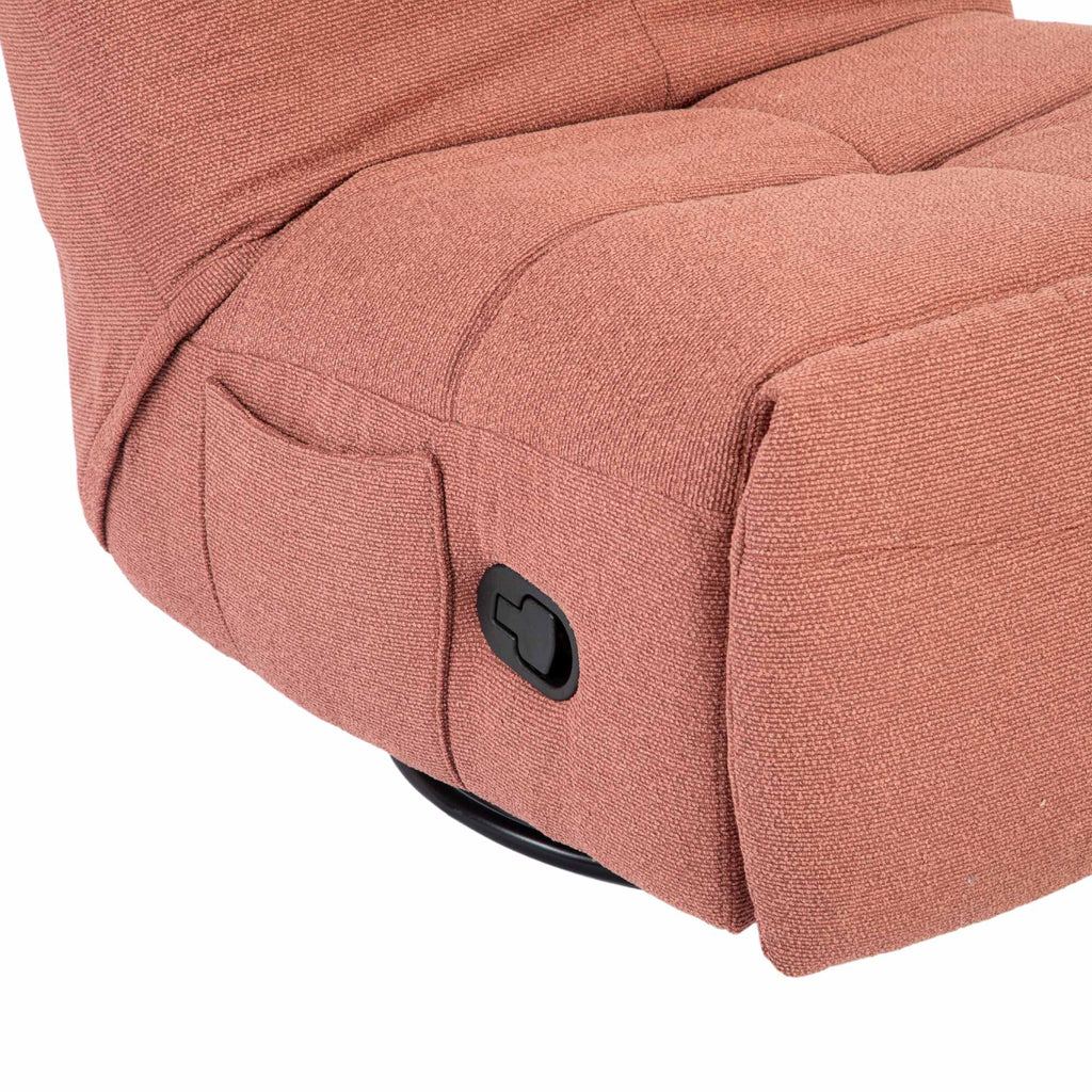 Relaxfauteuil Lazy, draaibaar, roze