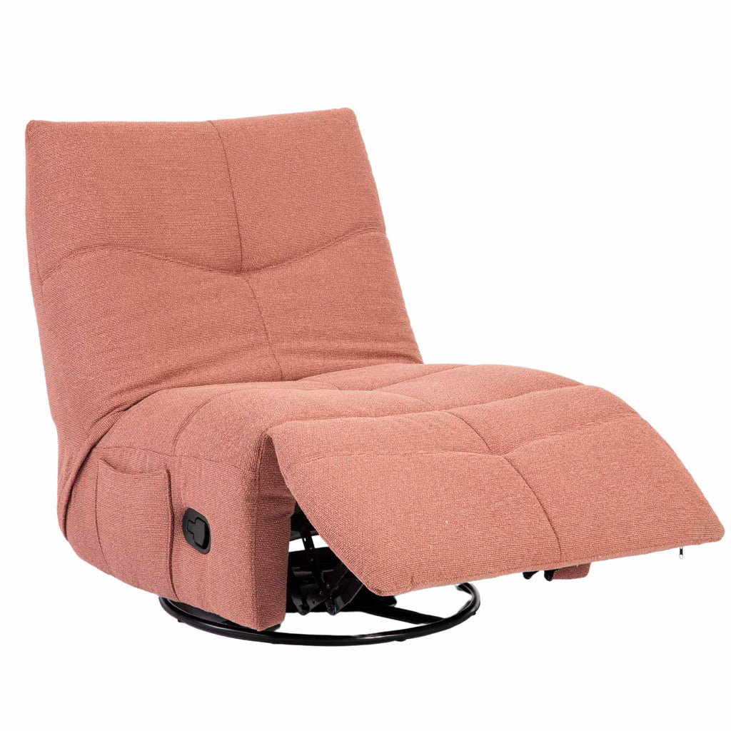 Relaxfauteuil Lazy, draaibaar, roze