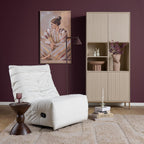 Relaxfauteuil Zen, draaibaar met schommelfunctie, naturel