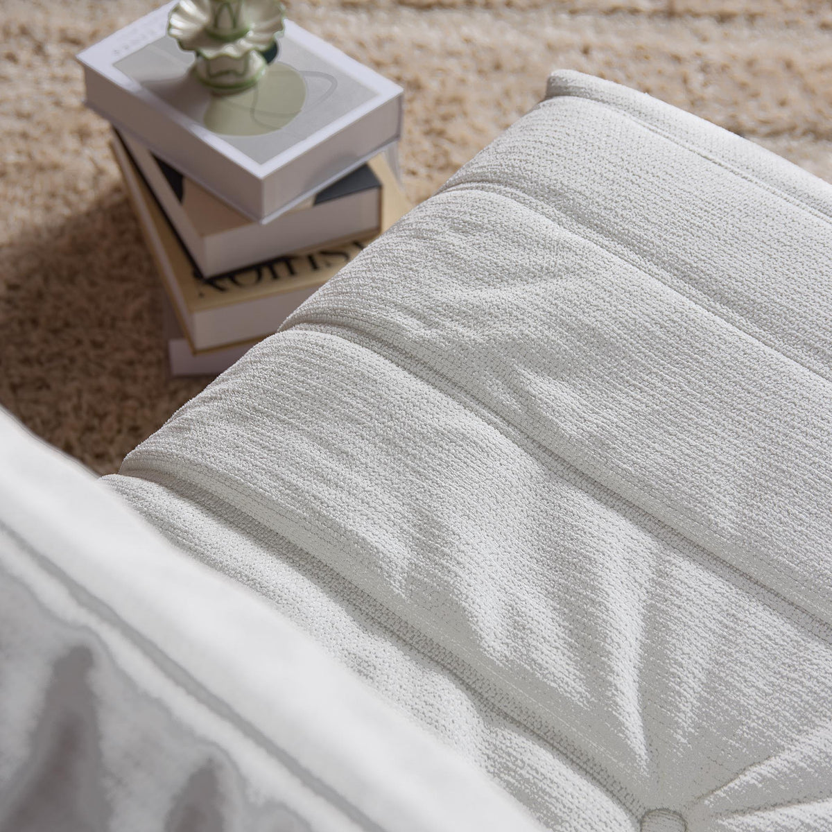 Relaxfauteuil Zen, draaibaar met schommelfunctie, naturel