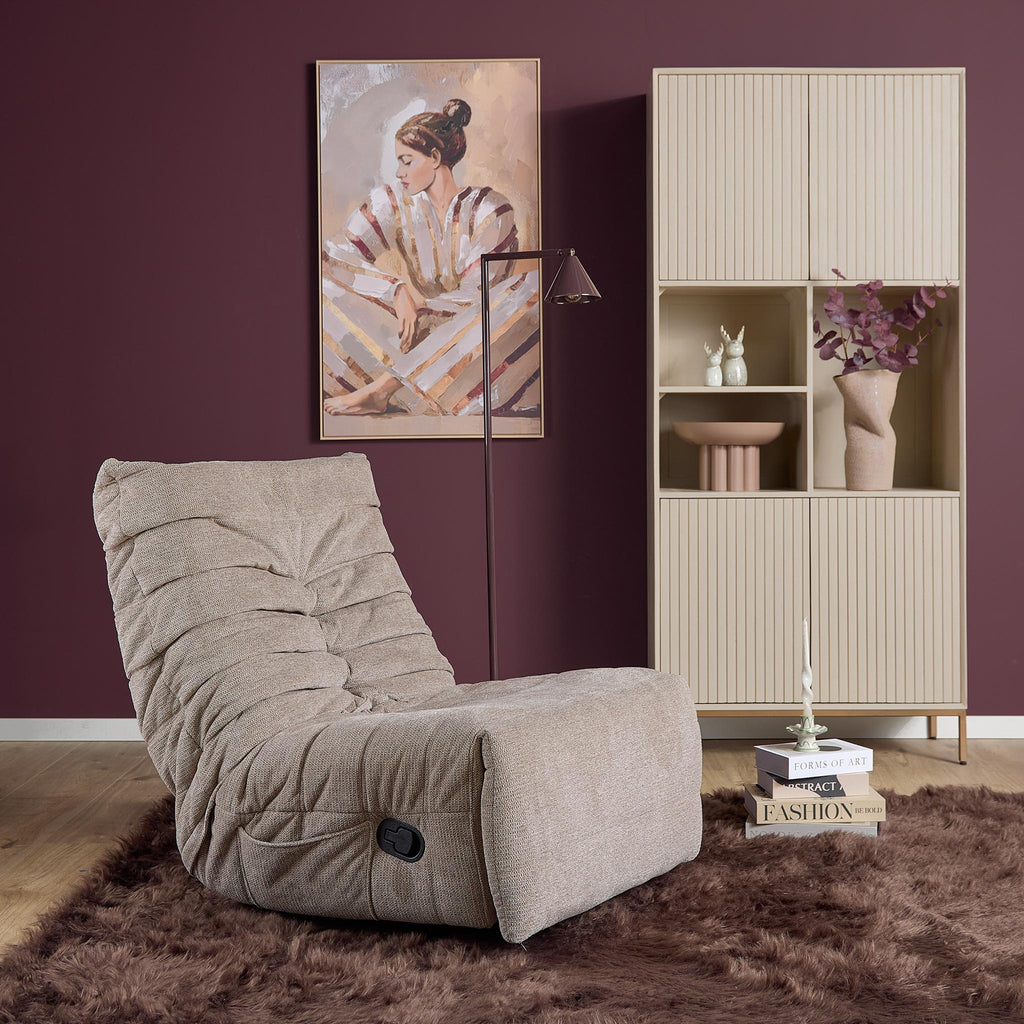 Relaxfauteuil Zen, draaibaar met schommelfunctie, taupe