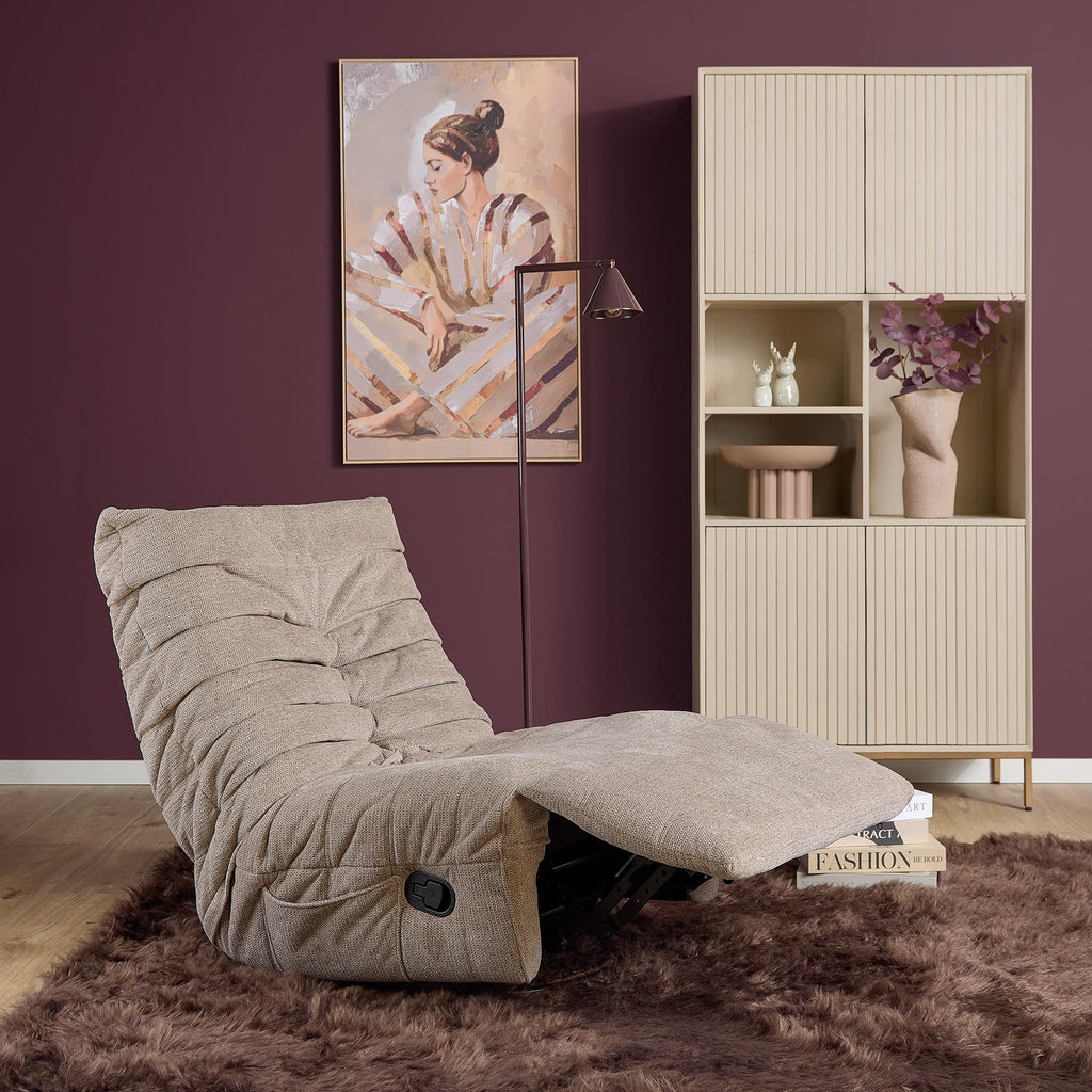 Relaxfauteuil Zen, draaibaar met schommelfunctie, taupe