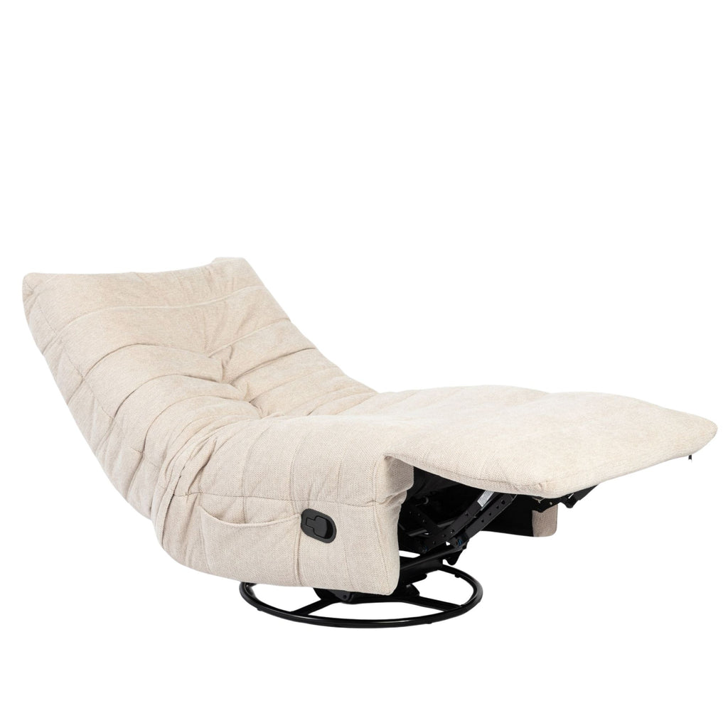 Relaxfauteuil Zen, draaibaar met schommelfunctie, taupe