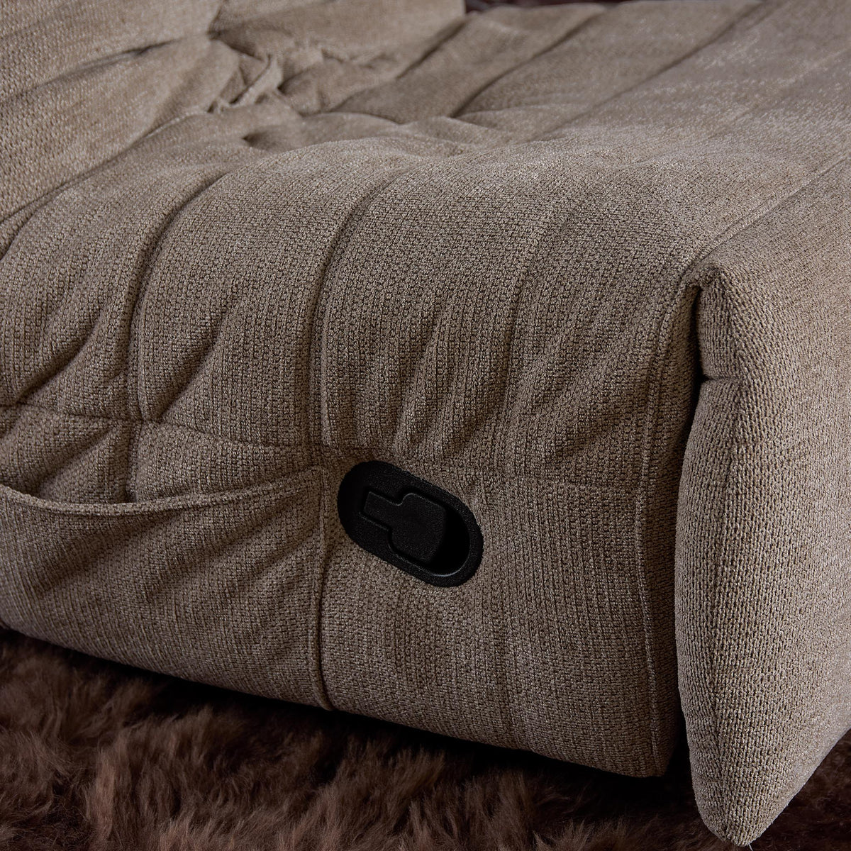 Relaxfauteuil Zen, draaibaar met schommelfunctie, taupe