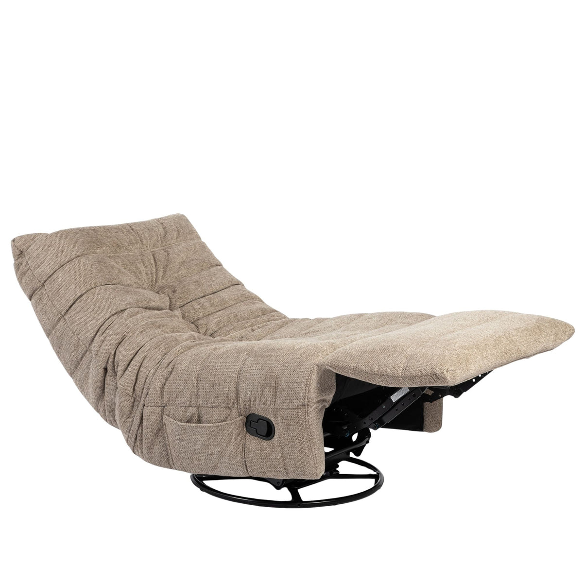 Relaxfauteuil Zen, draaibaar met schommelfunctie, taupe