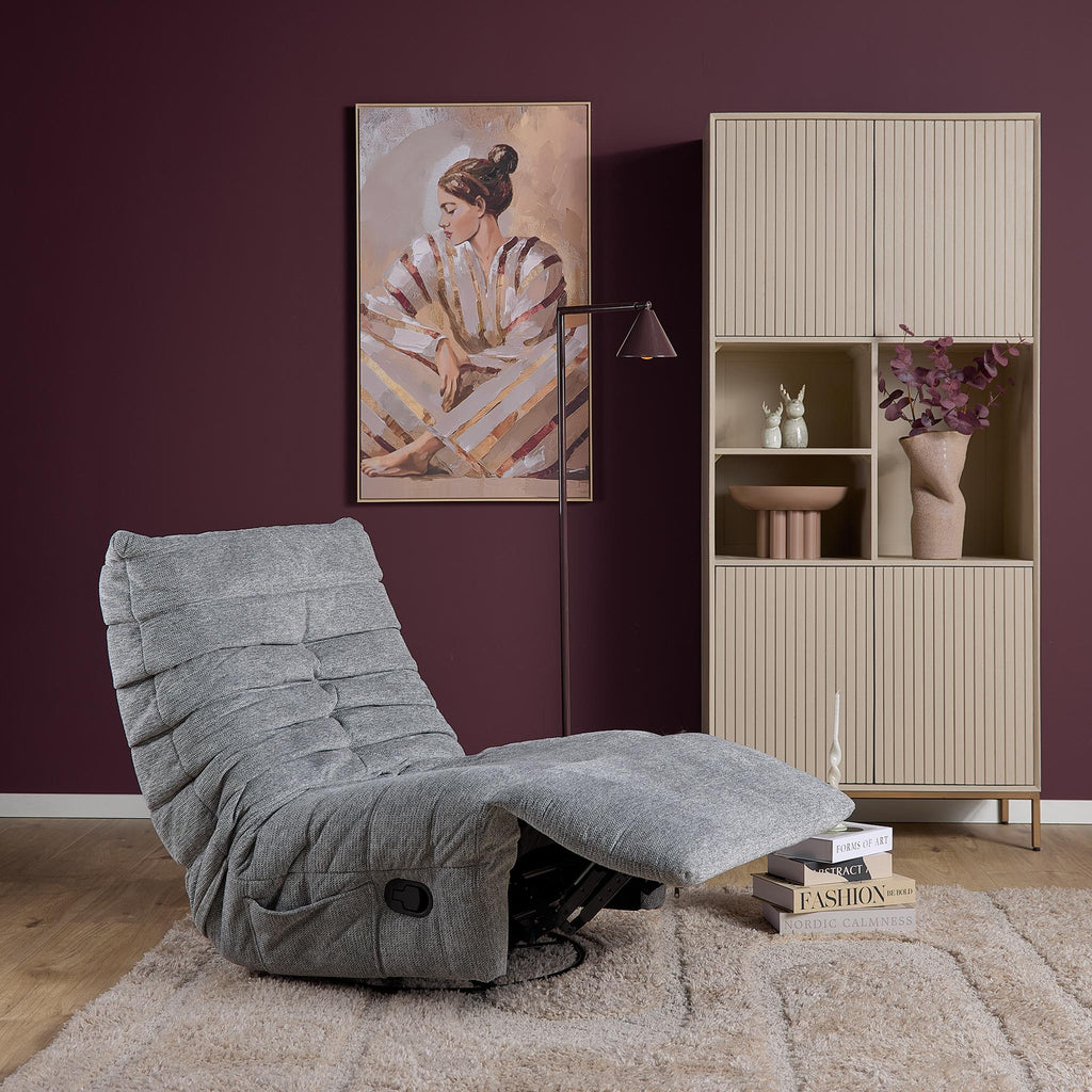 Relaxfauteuil Zen, draaibaar met schommelfunctie, grijs