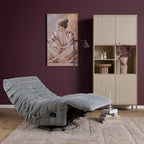 Relaxfauteuil Zen, draaibaar met schommelfunctie, grijs