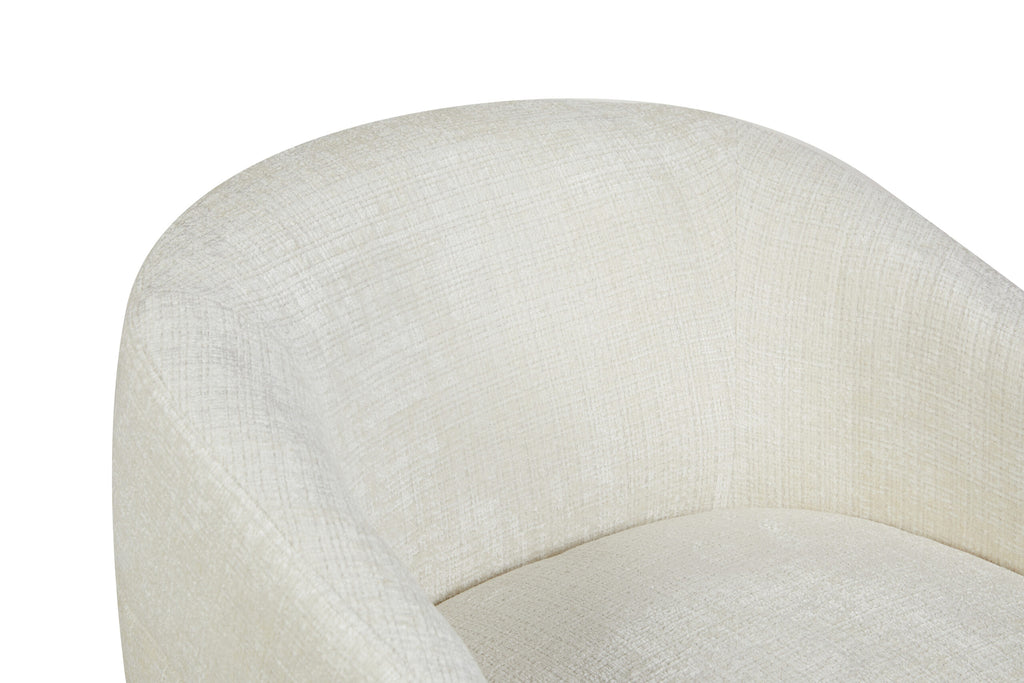 Fauteuil Yara, draaibaar, off-white