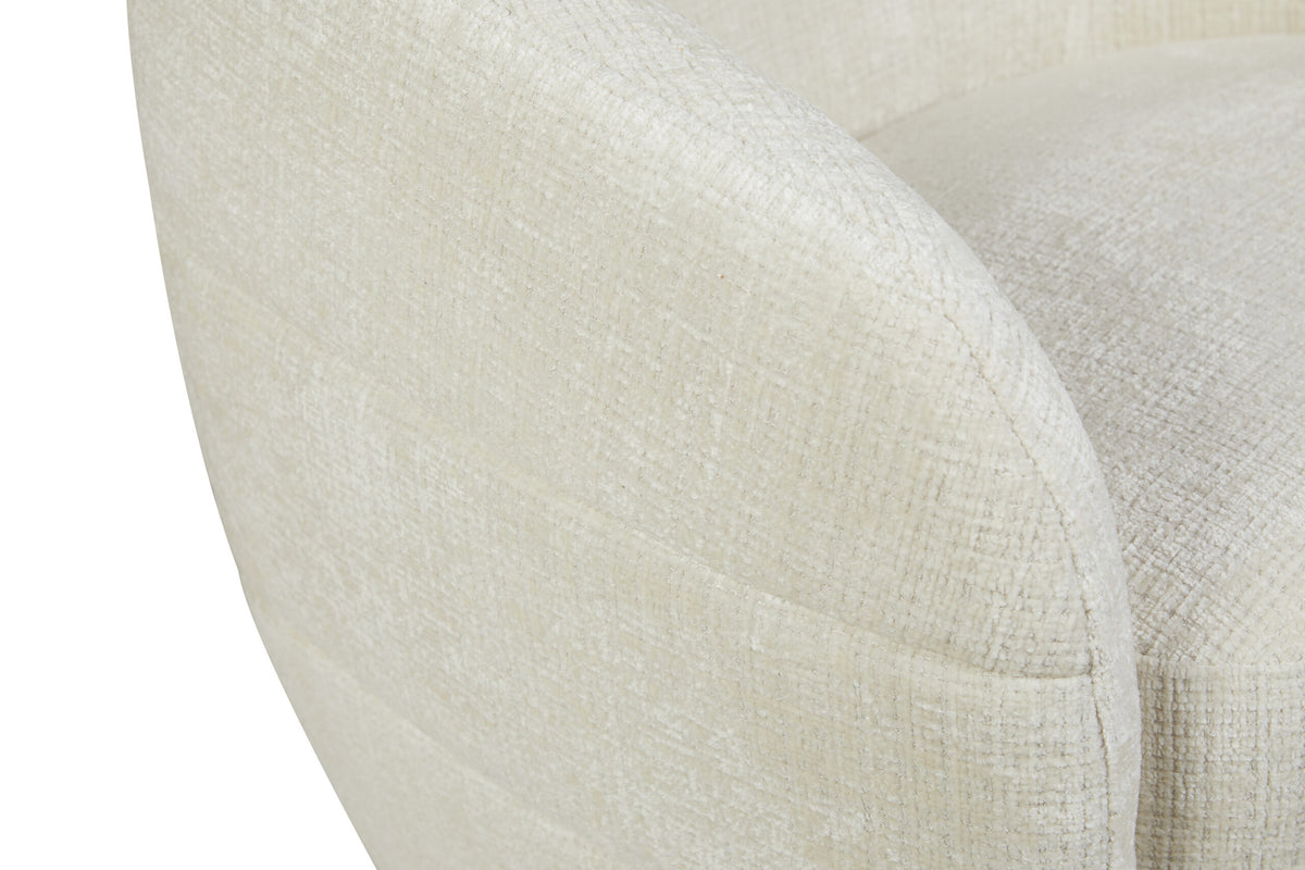 Fauteuil Yara, draaibaar, off-white