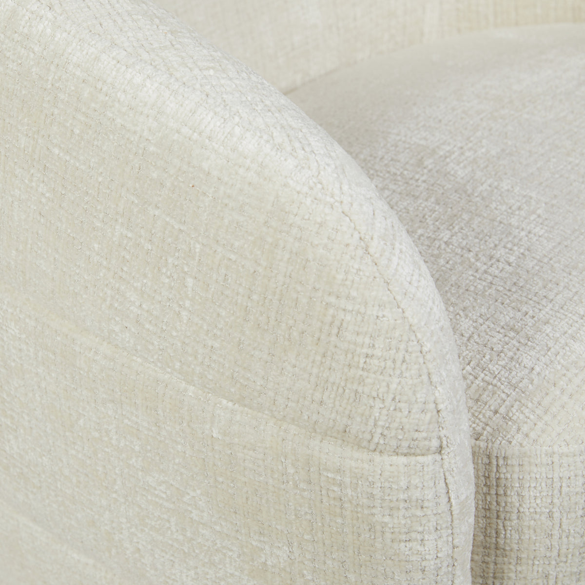 Fauteuil Yara, draaibaar, off-white