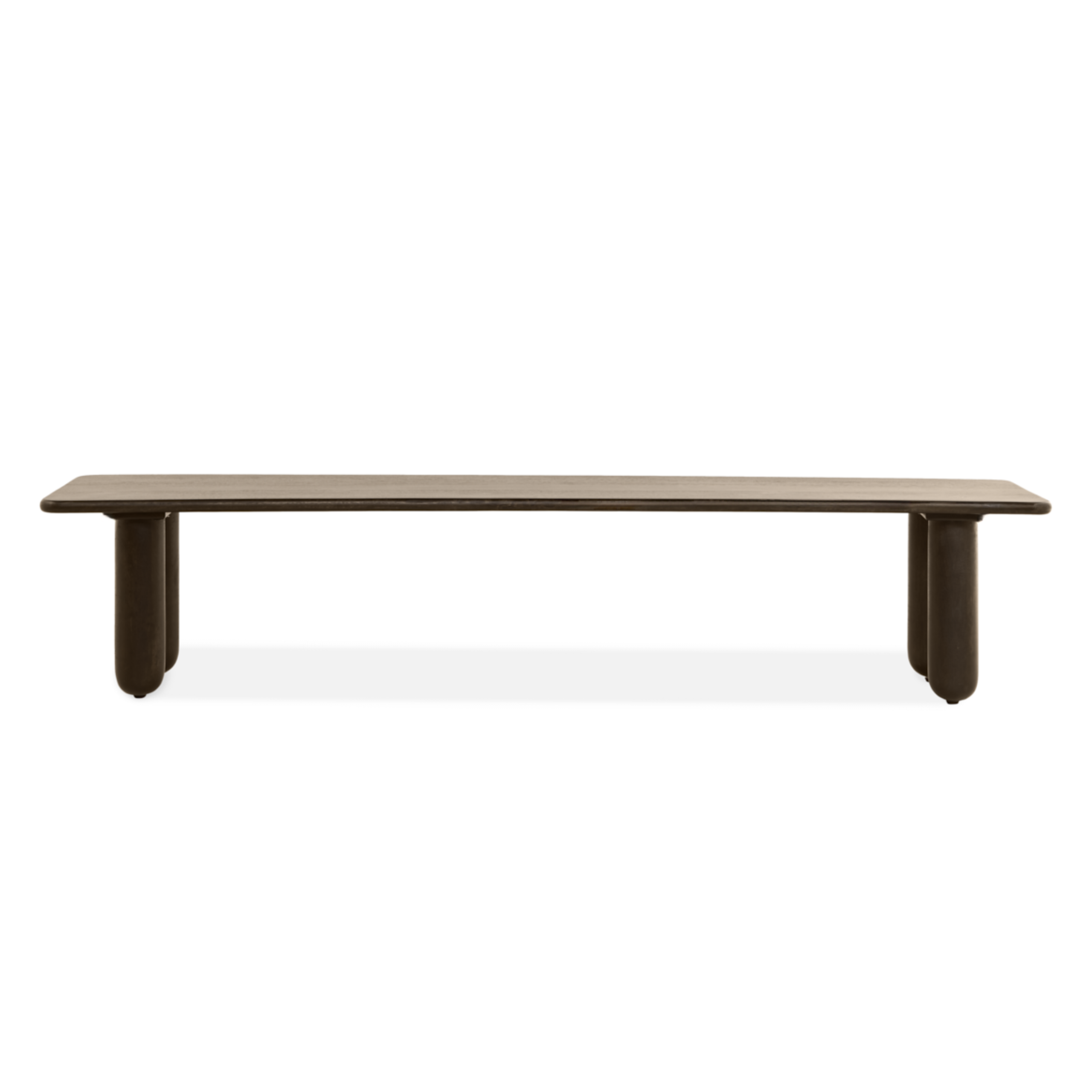 Eetbank Rondo - 220cm Donkerbruin