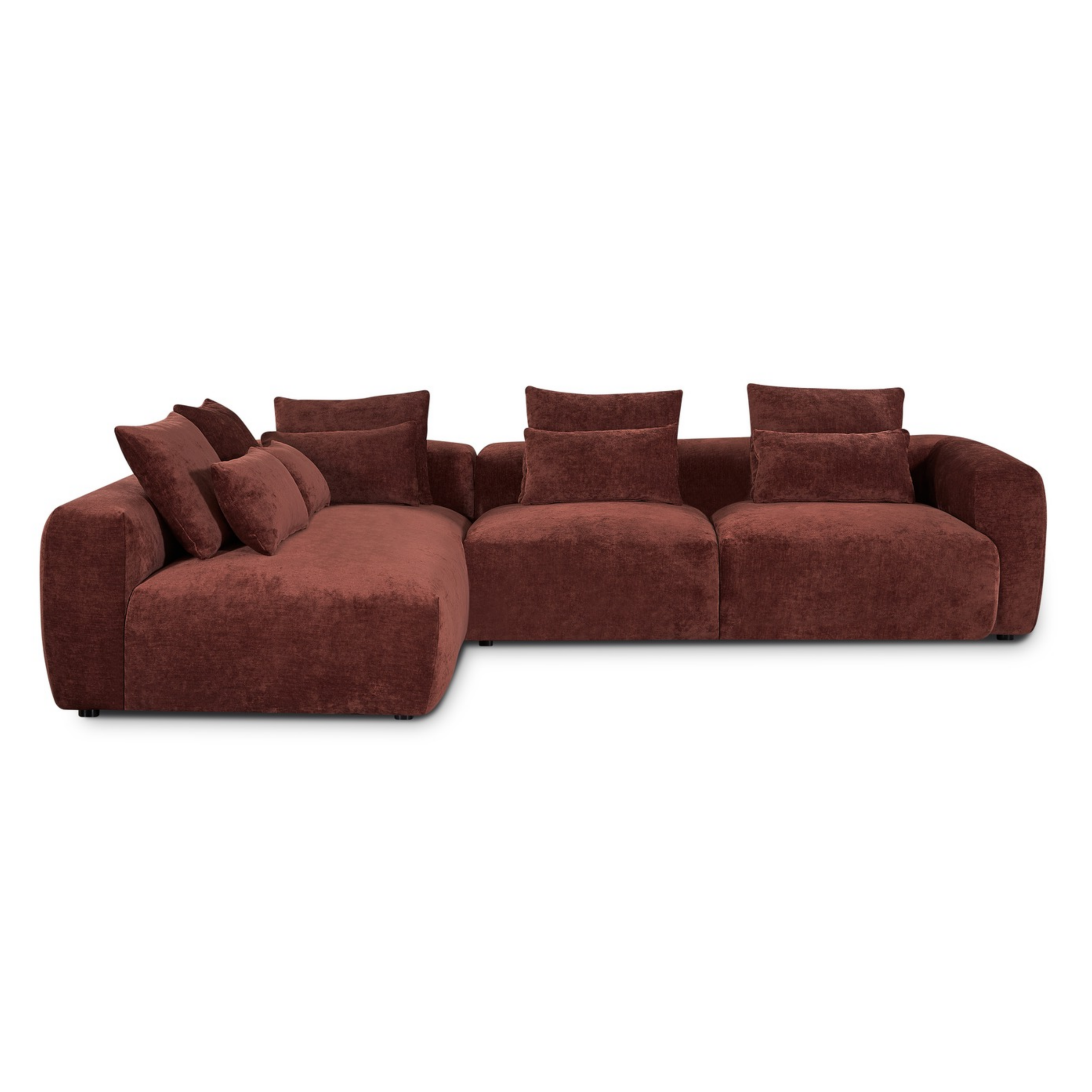 Hoekbank June - Burgundy Links